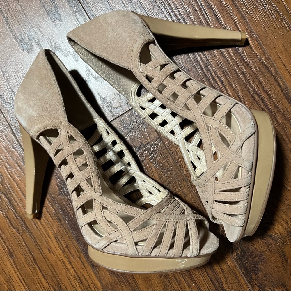 Natural in color with 4.5 inches heels